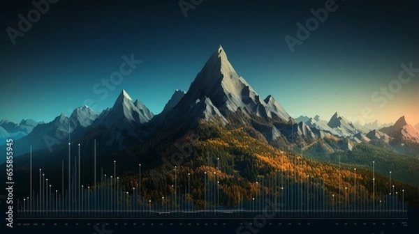 Fototapeta The Forest and the Trees: Measuring the Cost of Modern Development, Graphs and sustainibility
