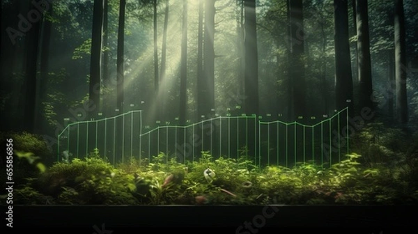 Fototapeta The Forest and the Trees: Measuring the Cost of Modern Development, Graphs and sustainibility
