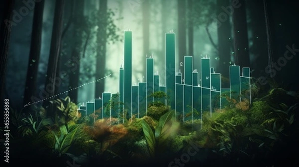 Fototapeta The Forest and the Trees: Measuring the Cost of Modern Development, Graphs and sustainibility
