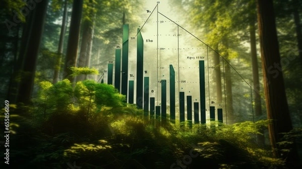 Fototapeta The Forest and the Trees: Measuring the Cost of Modern Development, Graphs and sustainibility
