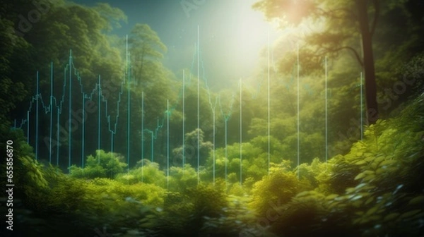 Fototapeta The Forest and the Trees: Measuring the Cost of Modern Development, Graphs and sustainibility
