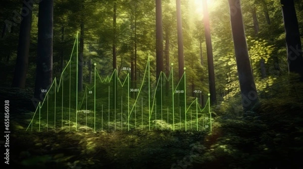 Fototapeta The Forest and the Trees: Measuring the Cost of Modern Development, Graphs and sustainibility
