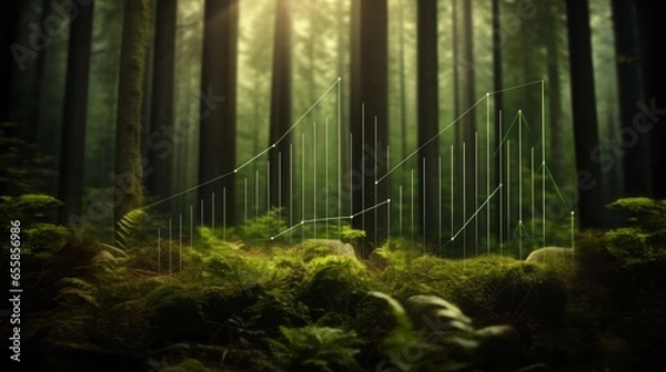 Fototapeta The Forest and the Trees: Measuring the Cost of Modern Development, Graphs and sustainibility
