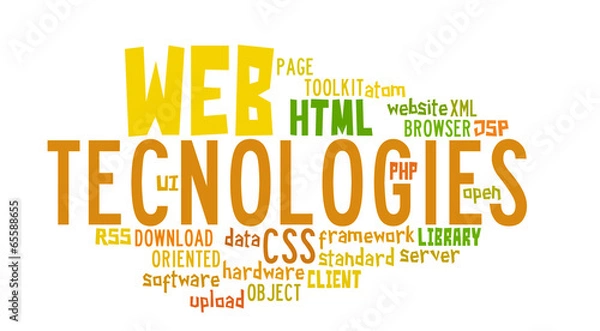 Fototapeta Web Technology word cloud isolated