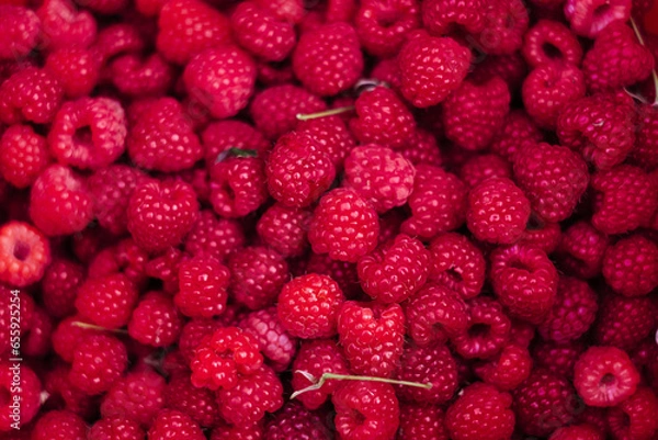Fototapeta raspberries background