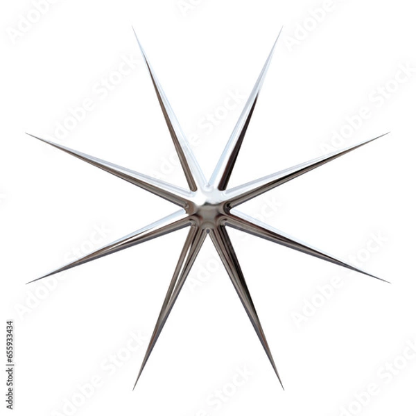 Fototapeta 3d liquid chrome abstract shape