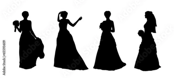 Obraz bride silhouettes set 1