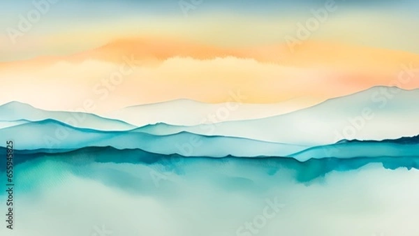 Fototapeta clouds over the mountains