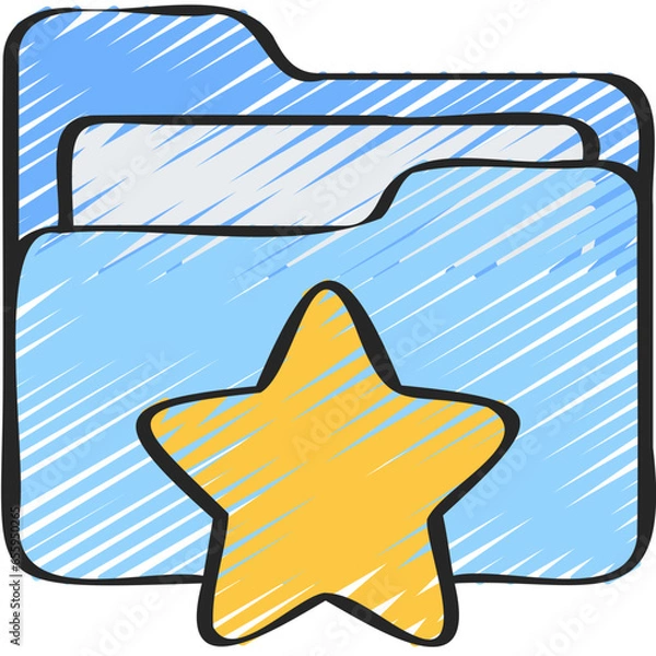 Fototapeta Star Folder Icon