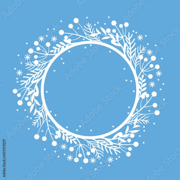 Obraz vector christmas holiday winter wreath