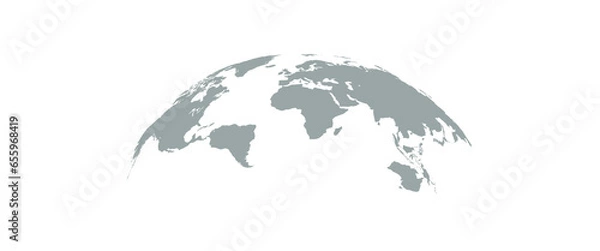 Fototapeta Gray World Map