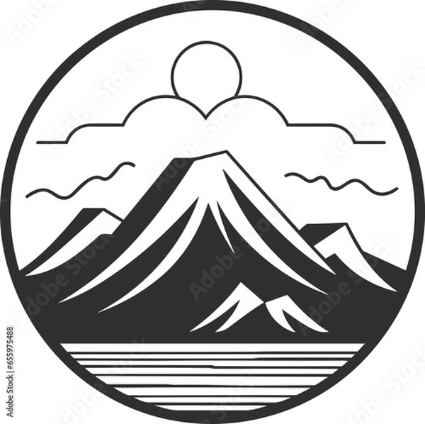 Obraz mountain logo vector design
