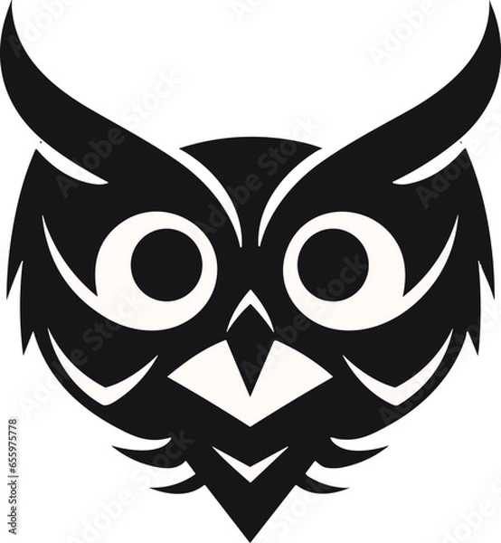 Obraz owl eyes logo vector design template