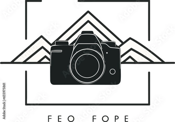 Obraz photo shots camera logo vector