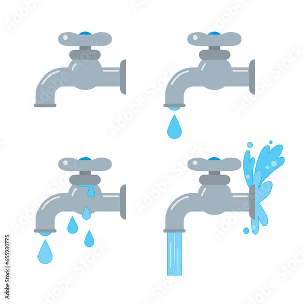 Fototapeta 蛇口 水漏れ セット