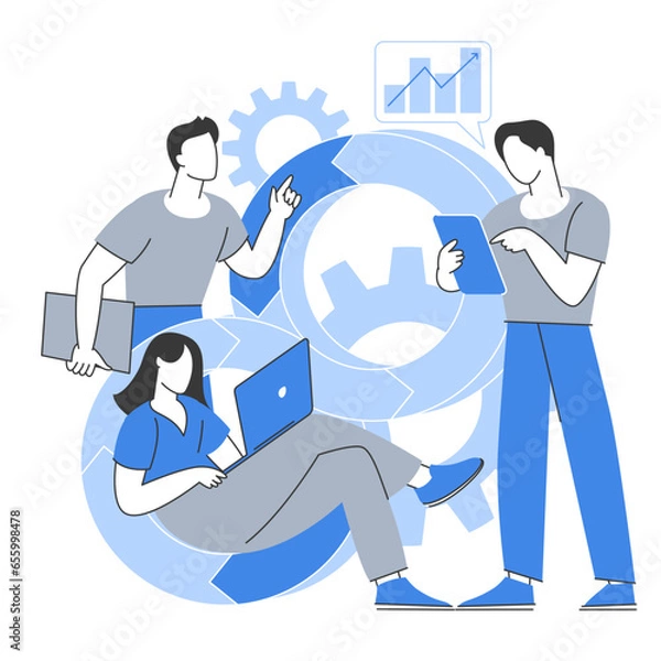 Fototapeta Devops, lifecycle services