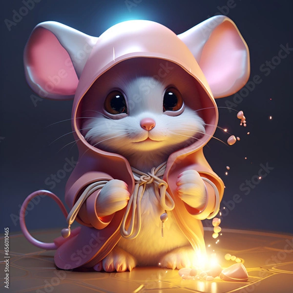 Obraz Cute Magical Mouse Icon
