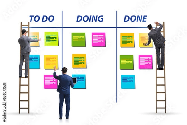 Obraz Agile kanban board with outstanding tasks