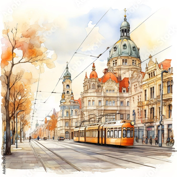 Obraz Aquarellimpressionen von Leipzig