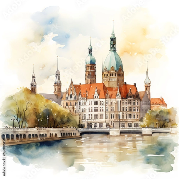 Obraz Aquarellimpressionen von Hannover