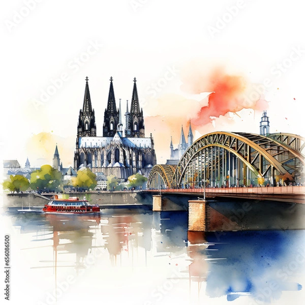 Obraz Aquarellimpressionen von Köln