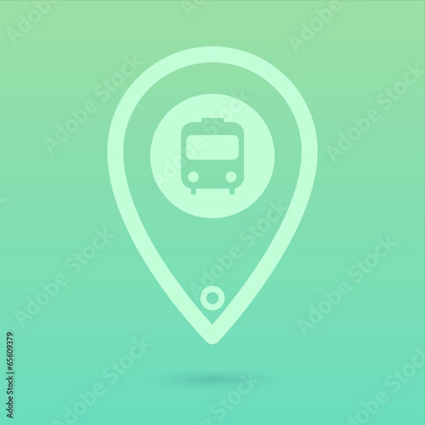 Obraz Flat Bus Icon Placeholder