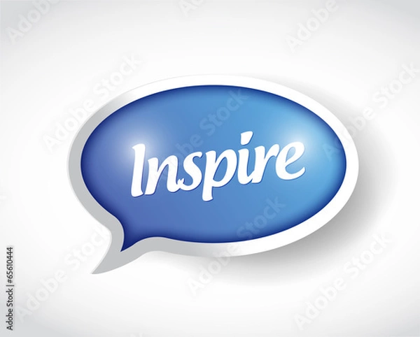 Obraz inspire speech bubble message illustration