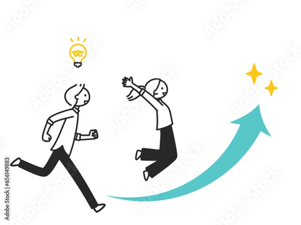 Obraz 成長を喜ぶ人々