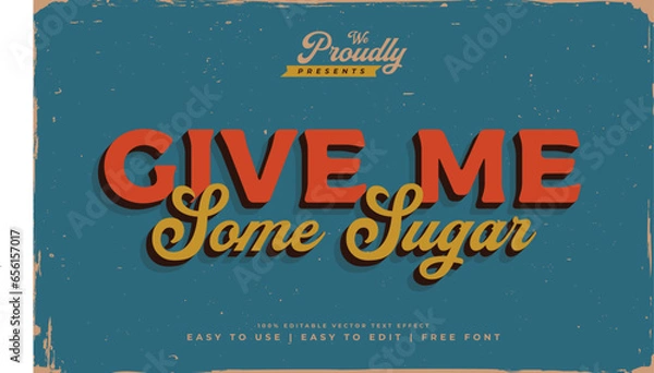 Fototapeta vintage retro rustic old village shabby worn editable text effect