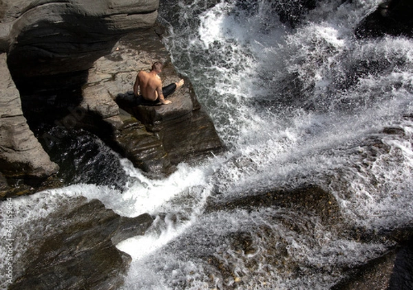 Obraz person on the rocks