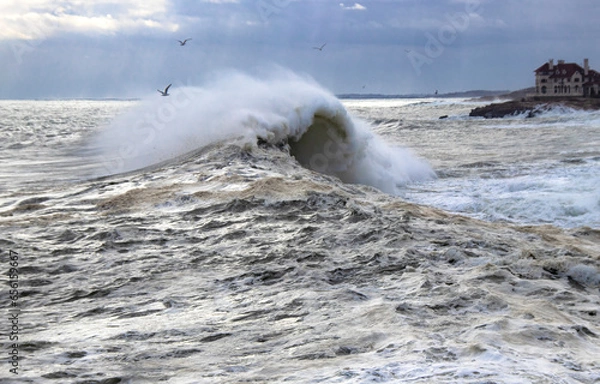 Obraz waves breaking on the beach