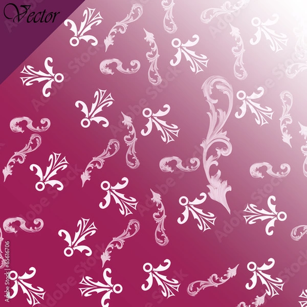 Obraz Purple floral background, vector illustration