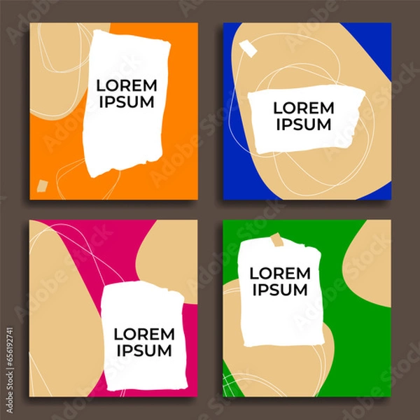 Fototapeta Modern template for social media. Great for backgrounds, internet advertising, product marketing, internet marketing, banners, flyers etc. Vector. Editable