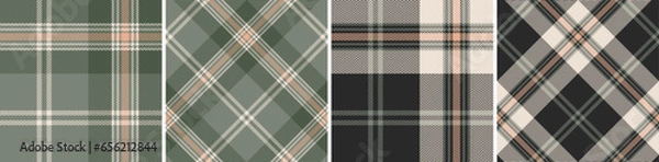 Obraz Check plaid set seamless pattern.