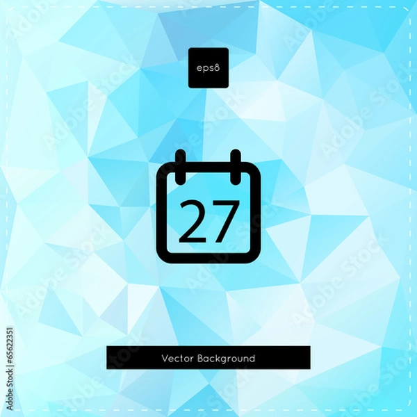 Obraz Abstract vector light blue polygonal background.