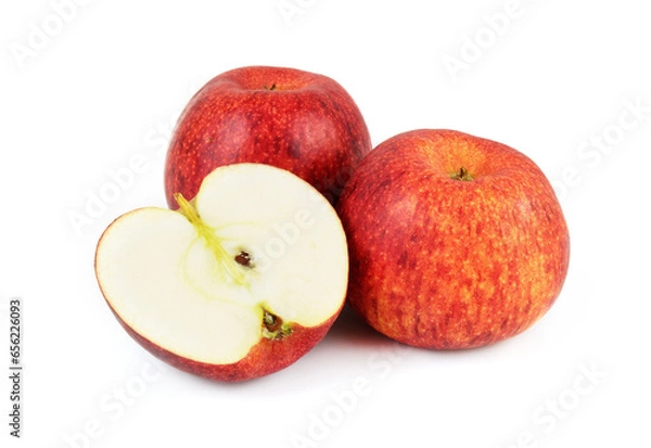 Obraz Red apples isolated on white background close up