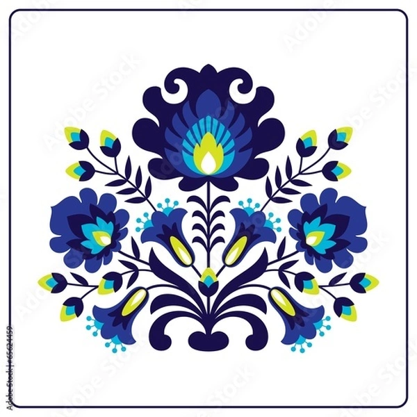 Obraz Folk papercuts - Flowers