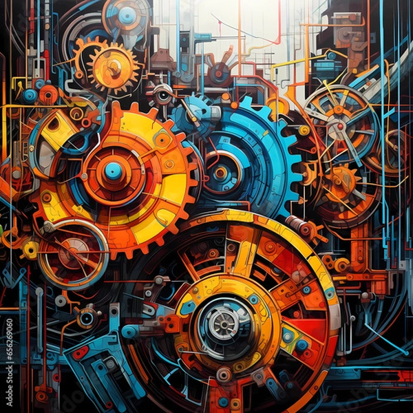 Obraz Gears graffiti