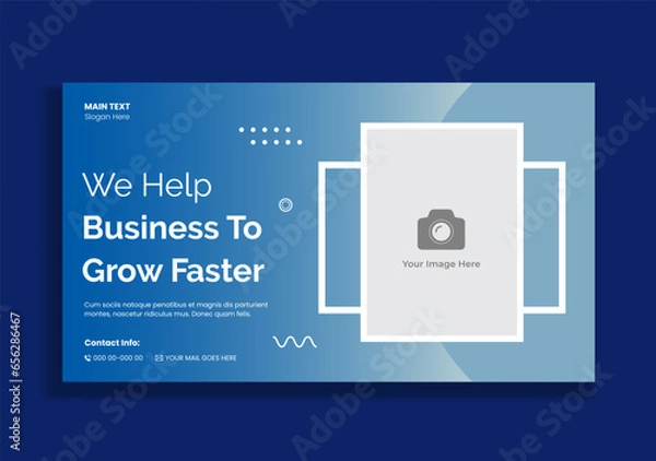 Obraz Video thumbnail design for business planning video tutorials
