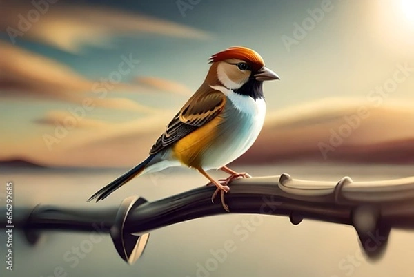 Obraz sparrow on a branch