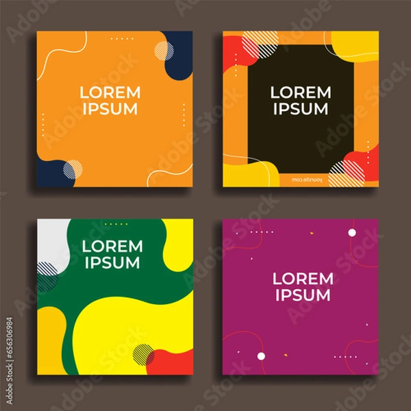 Fototapeta Social media templates. Great for backgrounds, internet marketing, web advertising, sales promotions, banners, flyers, business etc. Vector. Editable