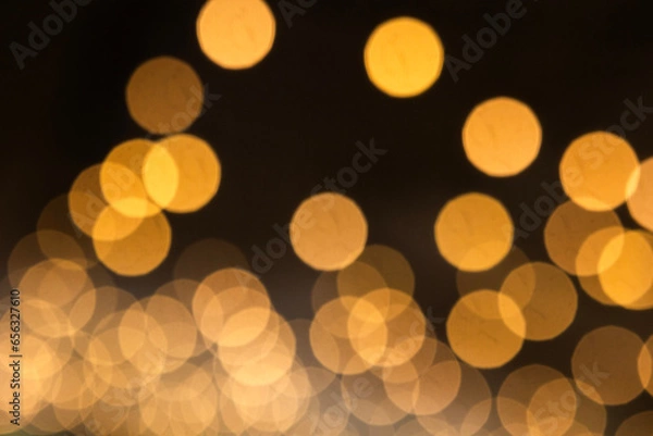 Fototapeta Bokeh con luces amarillas