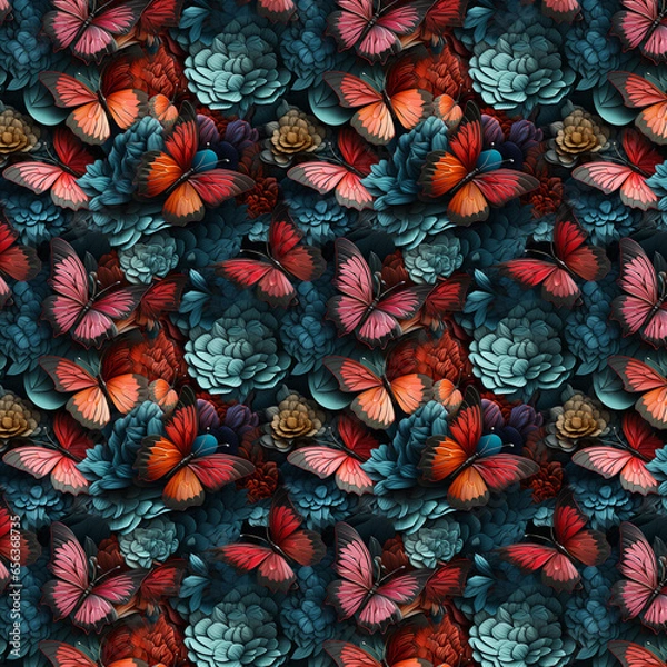 Obraz Seamless Butterflies