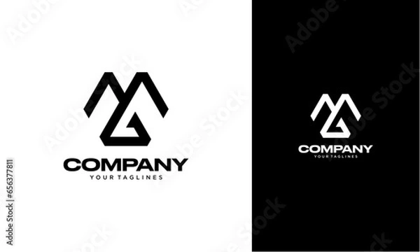 Fototapeta MG initial logo