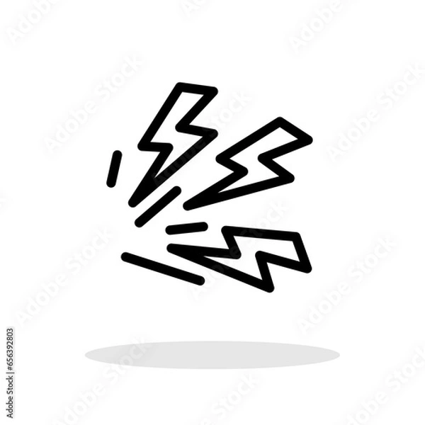 Obraz Pain icon in flat style. Injury symbol for your web site design, logo, app, UI Vector 