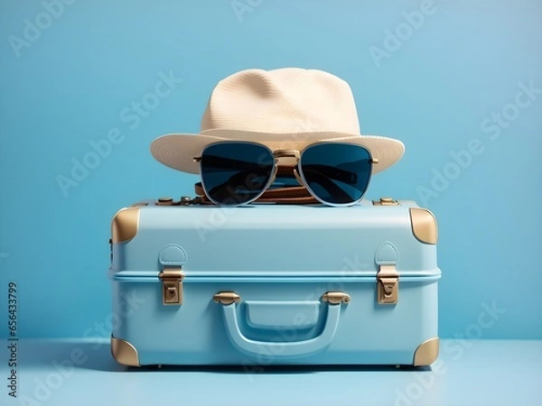 Obraz suitcase, travel, box, generative ai