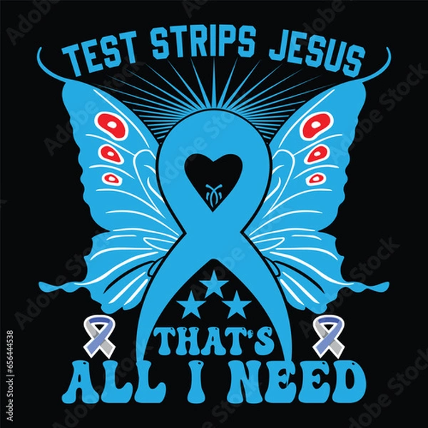 Obraz diabetes awareness vector tshirt design 