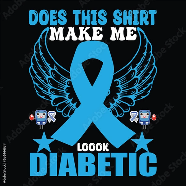 Obraz diabetes awareness vector tshirt design 