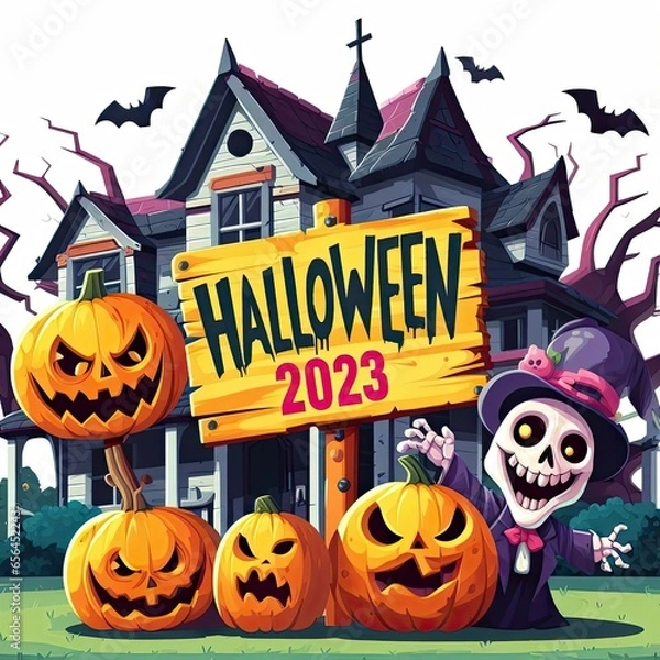 Obraz Comic Halloween-House 2023
