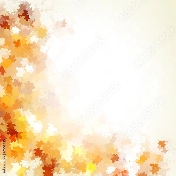 Fototapeta Group autumn orange leaves. EPS 10